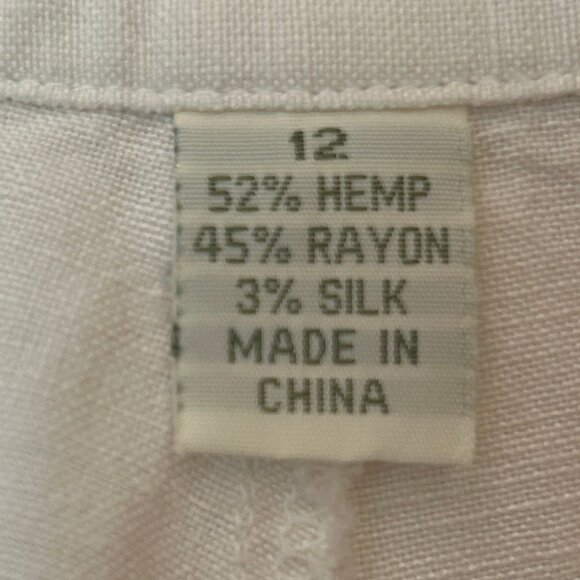 Tommy Bahama off-white hemp + silk blend shorts sz 12 - Picture 4 of 8